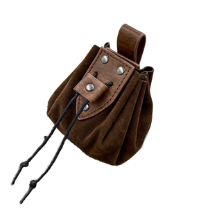 กระเป๋าใส่เหรียญแบบเชือกผูก วินเทจ สไตล์ยุคกลาง ทำจากหนังเทียม สำหรับใช้เป็นอุปกรณ์ประกอบชุดยุคกลาง - Product Image 4