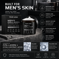 Crème visage anti-âge pour homme, collagène, acide hyaluronique, vitamine E, hydratant profond, raffermissant, pour peaux sèches et mixtes