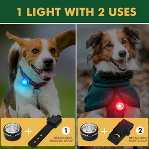 Benutzer definierte IPX7 wasserdichte LED-Hunde anhänger Clip auf Hunde halsband und Kleidung Leuchten Haustier zubehör Night Walking Pet Sicherheits licht - Product Image 5