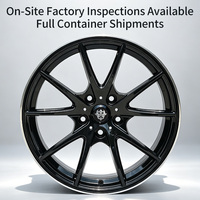 Jantes Flowtone, jantes forgées Flow Formed, 5x112, 5x114.3, 5x100, 4x100 PCD, 16, 17 pouces, noires, multi-branches, pour Audi, Toyota, Kia