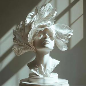 Elegante estatua abstracta de fibra de vidrio de belleza femenina Diseño ondulado suave para vestíbulo de hotel y espacios de lujo - Product Image 4