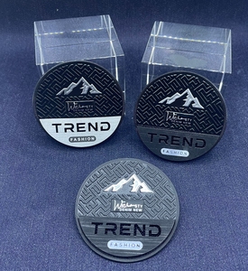 カスタムロゴ3Dプリントヒートプレス転送透明シリコーンスティックオンPVCソフトラバーパッチパッチ漫画用パッチ帽子用 - Product Image 1