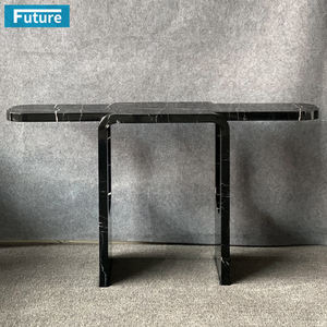 Table console en marbre élégante de luxe avec pieds en marbre pour <span class=keywords><strong>grand</strong></span> hall d'entrée ou derrière un canapé décor de salon - Product Image 3