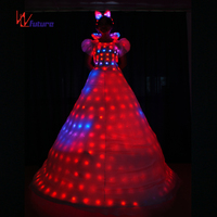 Costume lumineux LED Glow Act Entertainment exclusif, 1 pièce, pour danseurs adultes, marcheurs sur échasses, jupe de marche, costume de robot, lumière portable