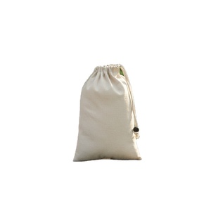 Sac à poussière personnalisé en coton naturel écologique et durable avec cordon de serrage, fermeture simple, anti-poussière pour corde à sauter - Product Image 1