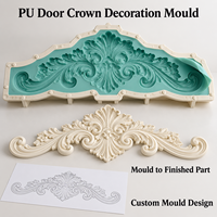 Moule de décoration de porte en résine Tietuo + noyau en silicone PU C296-G5, détail de relief fin, spécialiste des moules en PU
