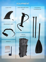 Planche de SUP gonflable GQ AN335 à double couche, 335 x 81 x 15 cm, planche de surf, planche à pagaie