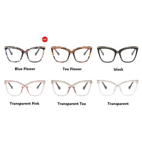Lunettes anti-lumière bleue unisexes œil de chat, grande monture, style européen et américain, matériau PC, noir transparent pour la lecture