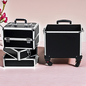 4 In 1 Professionele Grote Capaciteit Nagellak Organizer Luxe Stijl Rollende Make-Up Trolley Case Maatwerk Logo Low Moq - Product Image 5