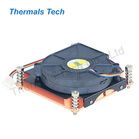 Dissipateur de chaleur en cuivre pur avec ventilateur de puissance pour refroidisseur de processeur 1U 100W 115x1150 1155