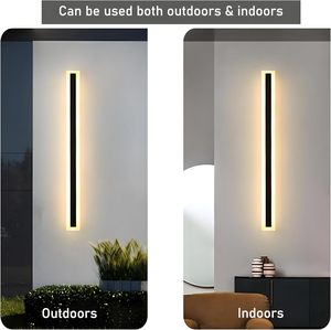 Outdoor Indoor IP65 110V-220V Linear Strip Light 3000-6000K Adjustable Color Temperature Long LED <b>Wall</b> <b>Sconce</b> Lamp Iron Acrylic - Product Image 5