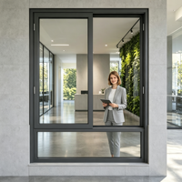 Ventana Corredera de UPVC con Vidrio Templado de Seguridad Resistente a Impactos para Viviendas de Alquiler con Cerradura Antirrobo
