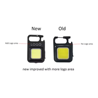 Hadiah Mini multifungsi Carabiner pembuka Tripod benang magnetik senter LED isi ulang lampu kerja COB Gantungan Kunci Lampu