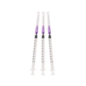 Hypodermic 바늘을 가진 처분할 수 있는 주사통 1cc 23G