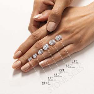 Anillos de compromiso de oro macizo para mujer al por mayor con corte de diamante clásico - Product Image 2