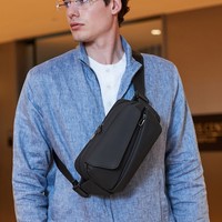 Nouveau sac de poitrine pour homme avec grande capacité, imperméable, léger, sac bandoulière d'extérieur, sac à bandoulière élégant pour affaires