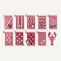 Ensemble de Mahjong de Luxe en Acrylique à 5 Couches avec Design Artistique Surfing Art, Qualité Professionnelle, Couleur Blanche, Taille et Logo Personnalisables