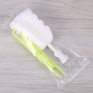 Cepillo para tazas de arroz y frijoles, esponja con mango largo de 25 cm, herramienta de limpieza para botellas y jarras, uso en la cocina - Product Image 3