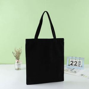 Eco-Friendly Linen <b>Canvas</b> <b>Tote</b> Bag Custom Logo Printed Black Storage Cotton Bag with Handles Reusable for Packaging - Product Image 6