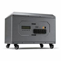 Station d'alimentation portable 5000W 16KWh LiFePO4, générateur solaire, stockage d'énergie de secours domestique, roues de chariot, alimentation extérieure