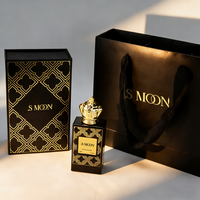 Vente en gros d'usine : Flacons de parfum tendance en verre transparent noir floqué, 30ML 50ML, flacons carrés vides avec boîte cadeau, OEM ODM