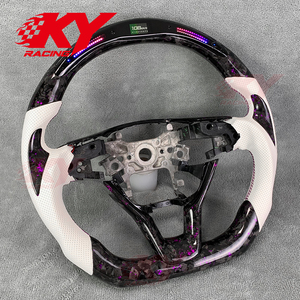 Volant personnalisé en cuir et fibre de carbone forgée avec LED et indicateur de régime pour Honda Accord 10ème génération 2018-2022, accessoires de voiture sport - Product Image 2