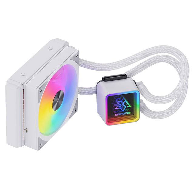 SNOWMAN 120mm RGB LED AIO Water Cooling System High-Performance Liquid CPU Cooler with Ultra-Silent Pump & PC Heatsink Air Type