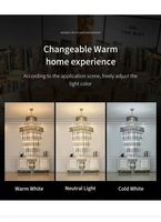 Lustre en cristal de luxe postmoderne avec logo imprimé en 3D pour villa, duplex, loft, étage intermédiaire, escalier en colimaçon, luminaire suspendu