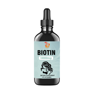Prix de gros : Gouttes liquides de biotine avec acide L-ascorbique pour des cheveux plus brillants, favorisent la force osseuse, supplément de beauté en gouttes - Product Image 1