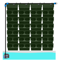 Jardinière murale verticale moderne résistante aux UV, en plastique vert, 56 poches, kit de jardinage vertical