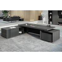 Bureau de direction convertible et extensible haut de gamme OEM - Mobilier de bureau moderne en bois, installation murale, certifié ISO