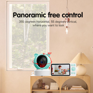 Moniteur Bébé 1080p 5 Pouces Double Mode avec <span class=keywords><strong>Audio</strong></span> Bidirectionnel, Vision Nocturne et <span class=keywords><strong>Lecteur</strong></span> de Musique Multifonctionnel pour Bébé et Soignant - Product Image 2