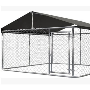 Chenil pour animaux avec preuve/serrure 79x79 "Chaîne à maillons Clôture pour chien Enclos extérieur pour chien Chaîne en treillis métallique Grande <span class=keywords><strong>cage</strong></span> pour chien - Product Image 1