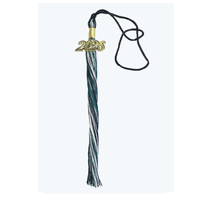 Grossiste – Pompon de remise de diplôme scolaire avec breloque annuelle, couleurs personnalisables, en rayonne, accessoires unisexes
