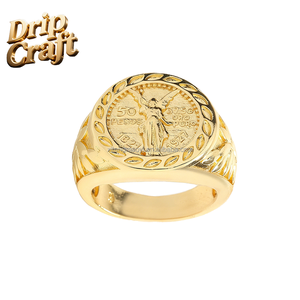 Anillo <span class=keywords><strong>de</strong></span> Hombre con Cabeza <span class=keywords><strong>de</strong></span> Caballo Chapado en Oro <span class=keywords><strong>de</strong></span> Moda, Inspirado en la Estatua <span class=keywords><strong>de</strong></span> la Libertad, Religioso, <span class=keywords><strong>de</strong></span> San Judas, para Boda, Compromiso, Fiesta, Anillos Finos - Product Image 4
