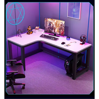 Étudiant étude moderne pas cher hauteur réglable support de jeu bureau L forme Table de jeu avec gestion des câbles