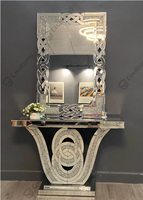 Table console de salon de style moderne avec miroir, hôtel de luxe, 2022
