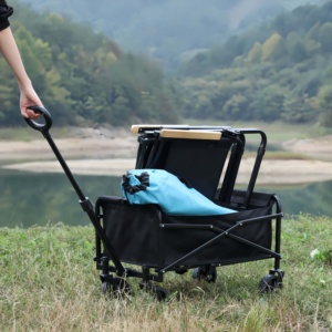 Chariot de <span class=keywords><strong>camping</strong></span> tout-terrain robuste à pneus larges pour sable, dunes, herbe, boue, randonnée, chariot utilitaire extérieur robuste - Product Image 3