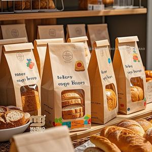 Lata <span class=keywords><strong>de</strong></span> estaño Kraft pan largo francés Baguette Caterpillar pan tostado galletas pastel galleta bolsa <span class=keywords><strong>de</strong></span> embalaje con ventana, bolsa <span class=keywords><strong>de</strong></span> pan <span class=keywords><strong>de</strong></span> comida - Product Image 1