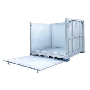 Contenitore in rete metallica con gabbia metallica in acciaio stabile 1.5T contenitore di stoccaggio magazzino pieghevole - Product Image 5