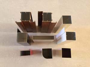 40x40 كريم بأكسيد سلسلة أنابيب سبائك الألومنيوم لمحات جانبية مع خدمة القطع لسوق عراق - Product Image 3