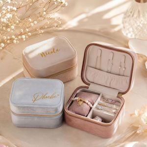 Custom Engraved Velvet Sturdy Jewelry <b>Box</b> Rectangle Ring Watch Case Keepsake Storage Bridesmaid/<b>Mothers</b> <b>Day</b> Gift - Product Image 3