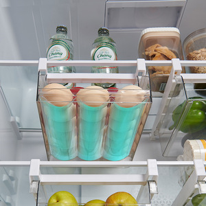 Refrigerator Storage Box Double Layer Hanging Fruit Preservation Organizer Kitchen <b>Fridge</b> Organizer - Product Image 2