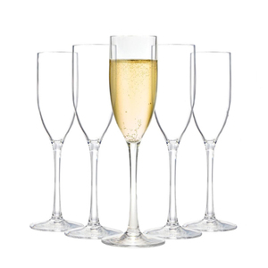 Verres à champagne à pied en plastique <span class=keywords><strong>incassable</strong></span> de 150ml de qualité supérieure Verre à vin mousseux - Product Image 1