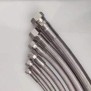 Joint de dilatation flexible en acier inoxydable tressé de 3/4 po (3 <span class=keywords><strong>pouces</strong></span>) avec <span class=keywords><strong>tuyau</strong></span> en PTFE métallique ondulé et bride - Product Image 3