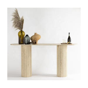 <span class=keywords><strong>Sala</strong></span> soggiorno <span class=keywords><strong>angolo</strong></span> pietra mobili hotel lobby ingresso parete di lusso in marmo opaco tavolo console in travertino - Product Image 1