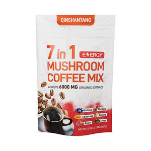 QINSHANTANG Café Instantáneo Orgánico 10 en 1, Mezcla de Café Arábica <span class=keywords><strong>con</strong></span> Cordyceps, Reishi, Chaga, <span class=keywords><strong>Ganoderma</strong></span> Lucidum, en Polvo - Product Image 1