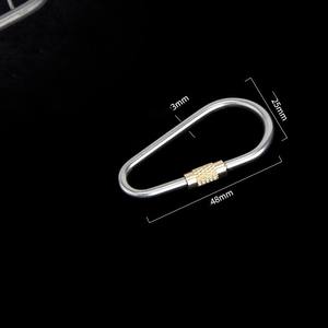 Wollet Anneau de boucle de verrouillage <span class=keywords><strong>antivol</strong></span> Porte-clés de randonnée en plein air Boucle de sac à dos Boucle de <span class=keywords><strong>voiture</strong></span> Logo personnalisé Porte-clés en titane - Product Image 2