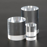 Bloc de présentation de cube en acrylique solide clair personnalisé HUISEN pour bijoux/diamant