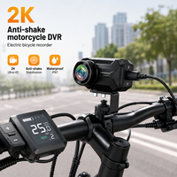 Caméra de tableau de bord pour moto WiFi 2K, étanche IP66, caméra de guidon 170° °   Enregistreur vidéo numérique (DVR) pour moto, scooter et vélo électrique avec enregistrement en boucle